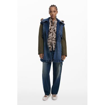 Fur-trimmed parka
