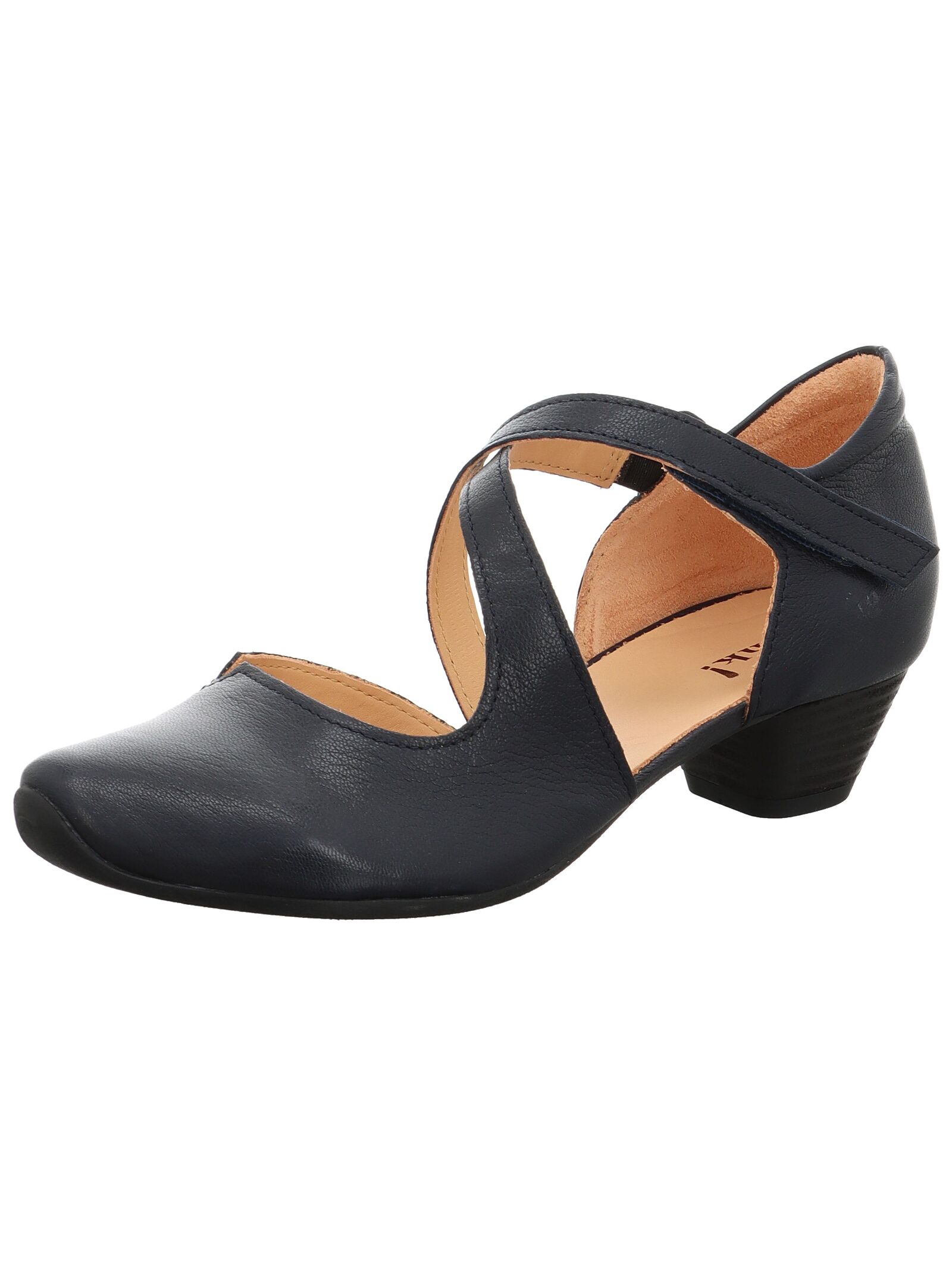 Pumps THINK "Think Pumps Nappaleder", Damen, Gr. 41, blau (navy), Nappaleder, Schuhe Pumps
