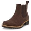 Chelseaboots ECCO "ELAINA", Damen, Gr. 42, braun, Veloursleder, casual, Schuhe, Schlupfboots, Herbstboots, Stiefelette mit Stretcheinsätze