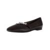 Ballerina GABOR "Gabor Ballerinas Nappaleder", Damen, Gr. 38,5, schwarz, Nappaleder, elegant, Schuhe