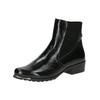 Stiefelette CAPRICE "Caprice Stiefelette Leder/Textil", Damen, Gr. 38,5, schwarz (schwarz lack), Leder, Textil, casual, Schuhe