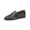 Slipper INUOVO "INUOVO Slipper Leder", Damen, Gr. 41, schwarz, Leder, casual, Schuhe