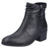 Stiefelette RIEKER, Damen, Gr. 36, schwarz, Lederimitat, unifarben, feminin, Schuhe, Boots, Klassik-Stiefelette, Blockabsatz, mit slouchy Schaft