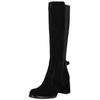 Overkneestiefel NERO GIARDINI "Nero Giardini Stiefel Leder/Textil", Damen, Gr. 40, schwarz, Leder, Textil, casual, Schuhe