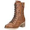 Schnürstiefelette MUSTANG SHOES "Mustang Shoes Stiefelette Lederimitat", Damen, Gr. 39, braun (cognac), Lederimitat, casual, Schuhe
