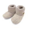 Hüttenschuhe MAXIMO, Kinder, Gr. 23/24, beige (beigemeliert), Obermaterial: 100% Wolle. Futter: 100% Polyacryl, unifarben, meliert, casual, Schuhe, Lauflernschuhe, Wagenschuhe, Elastisches Bündchen