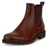 Chelseaboots ECCO "Metropole Vienna", Damen, Gr. 39, braun, Leder, klassisch, Schuhe, Stiefelette, Schlupfboots, Casual-Boots mit Stretcheinsätze