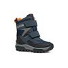 Winterstiefel GEOX "J HIMALAYA BOY B ABX", Kinder, Gr. 38, blau (navy, orange), Textil, Synthetik, sportlich, Schuhe, Snowboots, Klettstiefel mit Warmfutter, Größenschablone zum Download