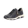 Sneaker REMONTE "Remonte Sneaker Lederimitat", Damen, Gr. 39, gold (schwarz, gold), Lederimitat, casual, Schuhe