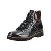 Schnürstiefelette PIUS GABOR "Pius Gabor Stiefelette Glattleder", Herren, Gr. 43, schwarz (schwarz, braun), Glattleder, casual, Schuhe