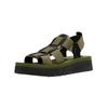 Riemchensandale FLY LONDON "Fly London Sandalen Leder/Textil", Damen, Gr. 40, grün (army), Leder, Textil, casual, Schuhe