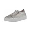 Sneaker GABOR "Gabor Sneaker Leder", Damen, Gr. 42, silber, Leder, casual, Schuhe