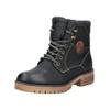 Schnürstiefelette TOM TAILOR "Tom Tailor Stiefelette Lederimitat", Damen, Gr. 38, schwarz, Lederimitat, casual, Schuhe
