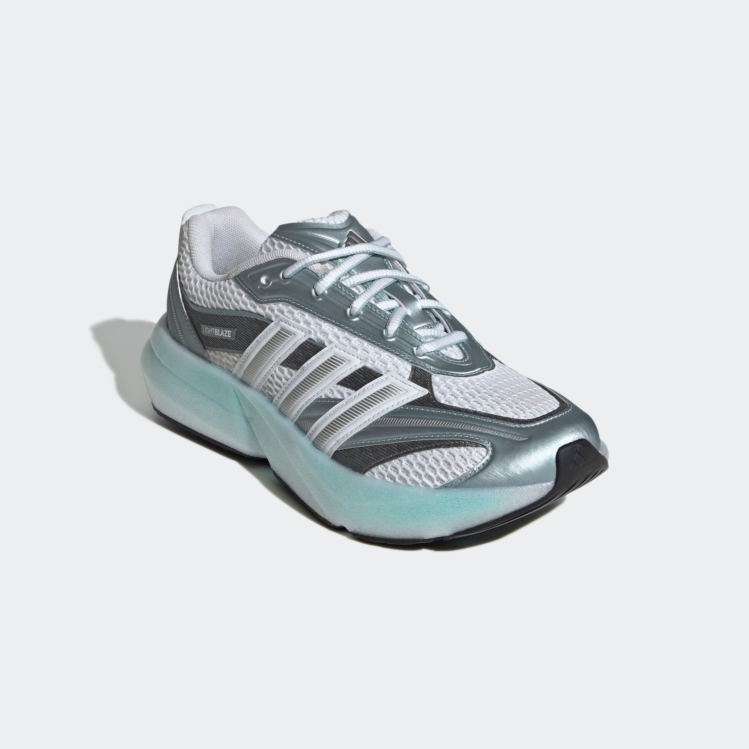 Sneaker ADIDAS SPORTSWEAR "LIGHTBLAZE GLOW", Damen, Gr. 39, weiß (cloud weiß, iron metallic, magic grau met), Synthetik, Textil, Schuhe Sneaker