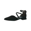 Riemchenballerina PAUL GREEN "Paul Green Ballerinas Leder", Damen, Gr. 38,5, schwarz, Leder, casual, Schuhe