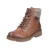 Schnürstiefelette RIEKER "Rieker Stiefelette Lederimitat/Textil", Damen, Gr. 39, braun (zimt), Lederimitat, Textil, casual, Schuhe