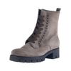 Schnürstiefelette GABOR "Gabor Stiefelette Veloursleder", Damen, Gr. 39, braun (grau, braun), Veloursleder, casual, Schuhe