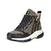 Schnürstiefelette MUSTANG SHOES "Mustang Shoes Stiefelette Lederimitat", Damen, Gr. 40, braun (military), Lederimitat, casual, Schuhe