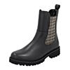 Stiefelette REMONTE "Remonte Stiefelette Leder/Textil", Damen, Gr. 38, gold (schwarz, gold), Leder, Textil, casual, Schuhe