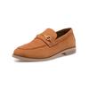 Slipper INUOVO "INUOVO Slipper Leder", Damen, Gr. 39, braun (mittelbraun), Leder, casual, Schuhe