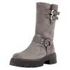 Stiefel GABOR "Gabor Stiefel Veloursleder", Damen, Gr. 39, braun (braun, grau), Veloursleder, casual, Schuhe