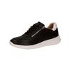 Sneaker CAPRICE "Caprice Sneaker Leder", Damen, Gr. 37, schwarz (schwarz, weiß), Leder, casual, Schuhe