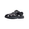 Sandale CLARKS "Clarks Sandalen Leder", Herren, Gr. 44, schwarz, Leder, casual, Schuhe