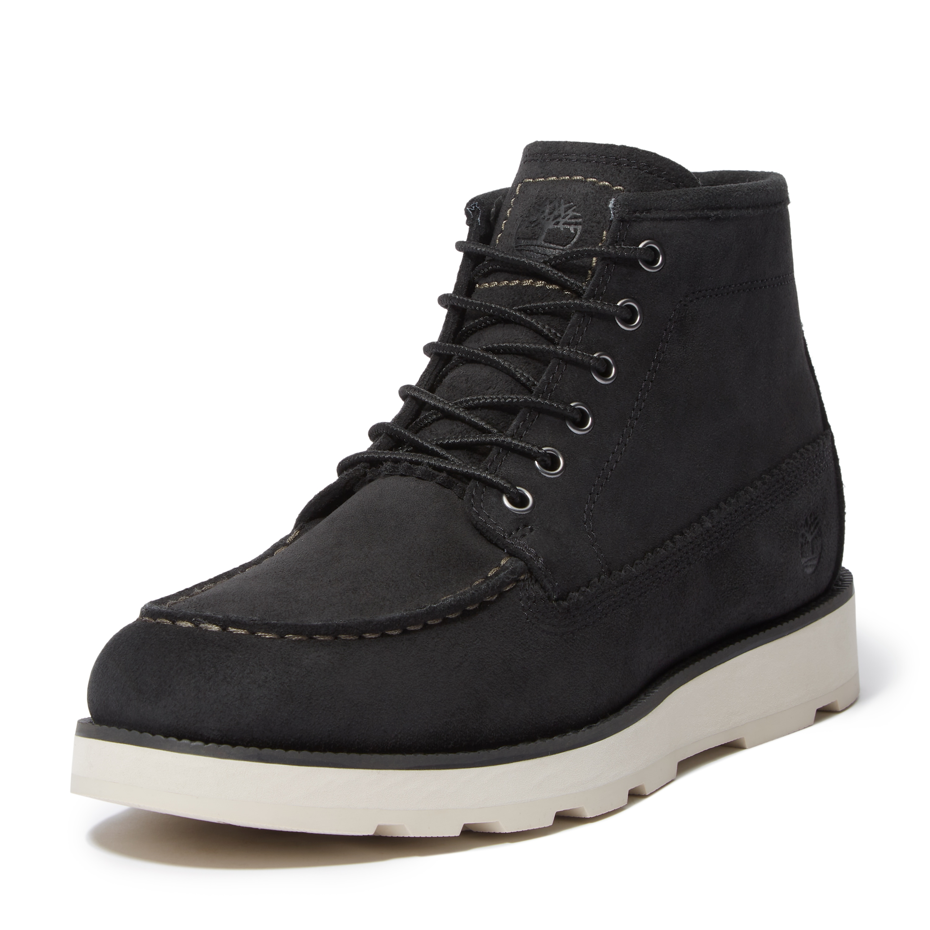 Schnürboots TIMBERLAND "BRITTON MILLSMID LACE UP CHUKKA BOOT", Herren, Gr. 43,5, schwarz suede, Leder, Schuhe Schnürboots, Winterstiefel, Schnürstiefel, Winterschuhe