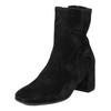Stiefelette GABOR COMFORT "Gabor Comfort Stiefelette Veloursleder", Damen, Gr. 38, schwarz, Veloursleder, casual, Schuhe