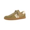Sneaker PAUL GREEN "Paul Green Sneaker Veloursleder", Damen, Gr. 43, grün (grün, gold), Veloursleder, casual, Schuhe