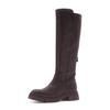 Stiefel GABOR, Damen, Gr. 39, Varioschaft, braun (dunkelbraun), Kalbsleder, Textil, unifarben, klassisch, Schuhe, Blockabsatz, Langschaftstiefel mit bequemer Best Fitting-Ausstattung