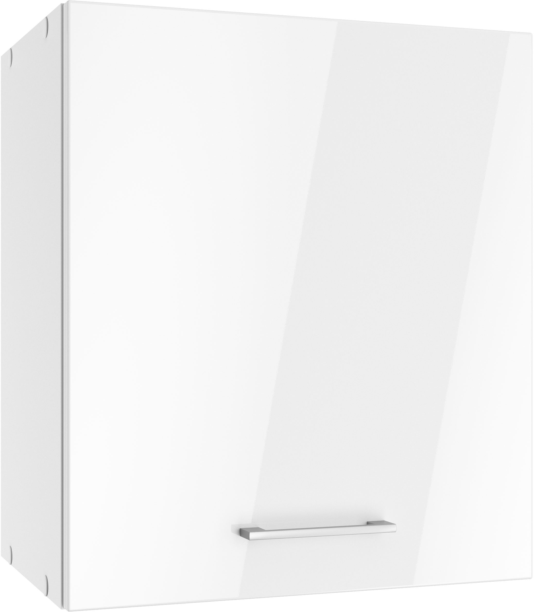 Hängeschrank KOCHSTATION "KS-Milan", weiß (weiß hochglanz), B:50cm H:57cm T:34cm, MDF, Schränke, Hängeschrank, Hängeschrank 50 cm, matte oder hochglänzende Fronten