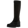 Stiefel GABOR "Gabor Stiefel Veloursleder/Microfaser", Damen, Gr. 38,5, schwarz, Veloursleder, Microfaser, casual, Schuhe