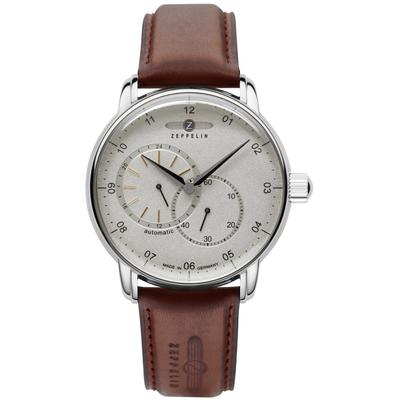 Automatikuhr ZEPPELIN "New Captain´s Line", braun (cognacfarben), Armbanduhren, Herren, Mechanische Uhr, Armbanduhr, Herrenuhr, Lederarmband, Made in Germany Image