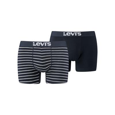 Boxershorts LEVI'S, Herren, Gr. XL, blau (navy), Obermaterial: 95% Baumwolle, 5% Elasthan, unifarben, normal, Unterhosen, mit breitem Logobund Image