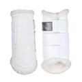HKM Dressage/Brushing Fleece Lined Boots - White, Medium