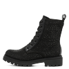 Schnürstiefelette MARCO TOZZI, Damen, Gr. 38, schwarz, Textil, Synthetik, modisch, Schuhe, Blockabsatz, Schnürboots mit glänzenden Strasssteinen besetzt