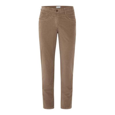 5-Pocket-Hose RAPHAELA BY BRAX "Style CAREN NEW", Damen, Gr. 52, Normalgrößen, grau (taupe), 67% Baumwolle, 31% Viskose, 2% Elasthan, Hosen Image