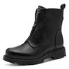 Stiefelette TAMARIS, Damen, Gr. 39, schwarz snake, Lederimitat, modisch, Schuhe, Blockabsatz, Boots mit Front- und Innenreißverschluss