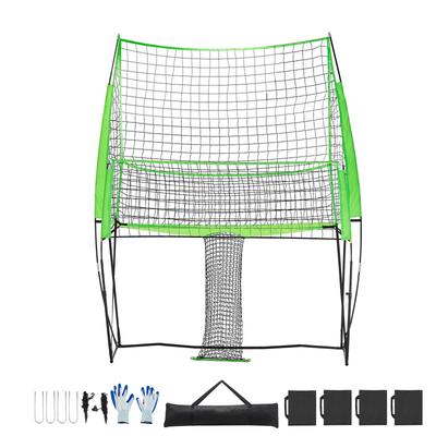 UIMOSO Volleyball Training Net System, Freely Height-Adjustable Practice Equipment with Ball Return, Portable Net Station