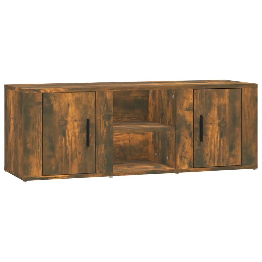 vidaXL TV-Schrank Räuchereiche 100x31,5x35 cm Holzwerkstoff Image
