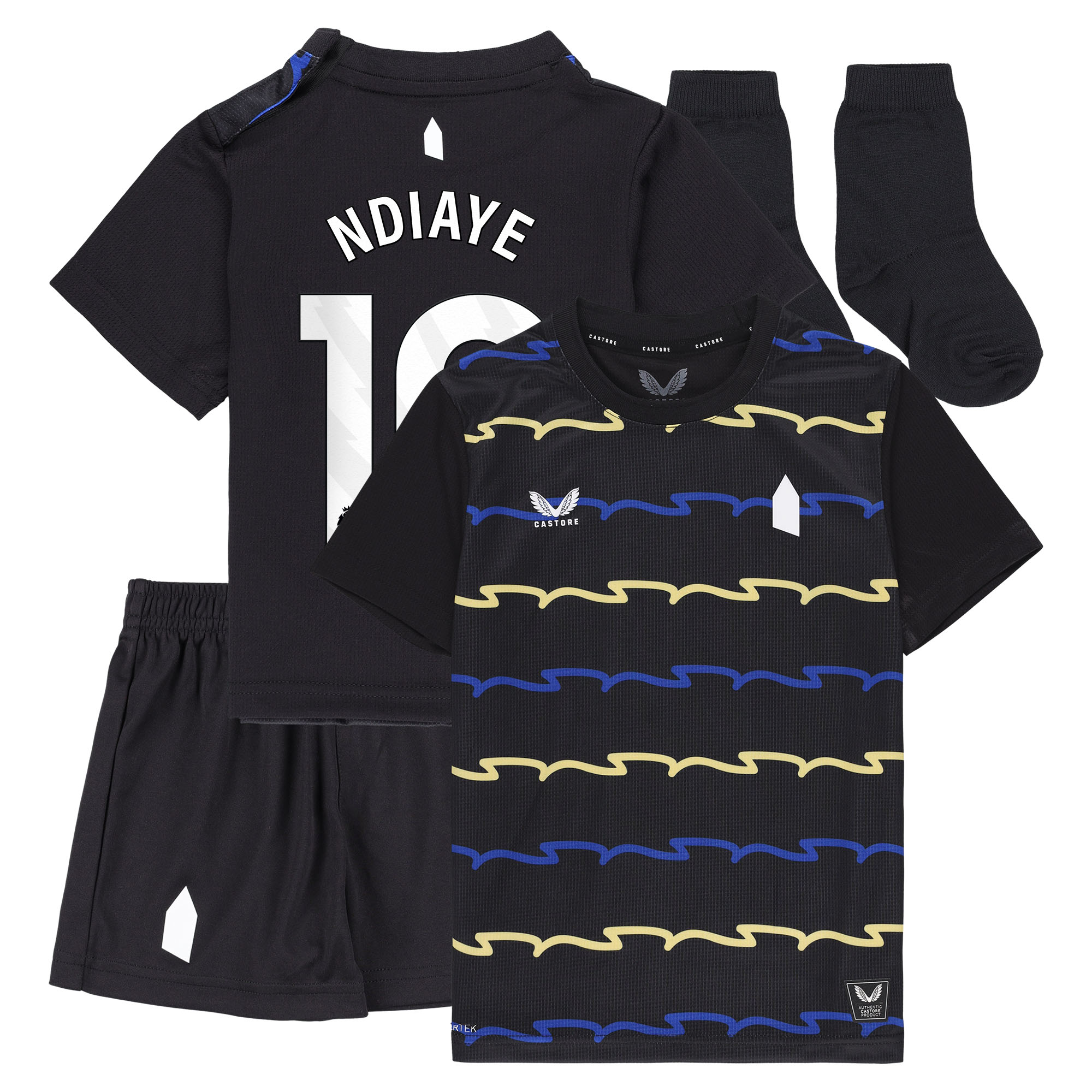 Everton Castore 2025-26 Ausweich-Kit - Baby mit Aufdruck Ndiaye 10 Image