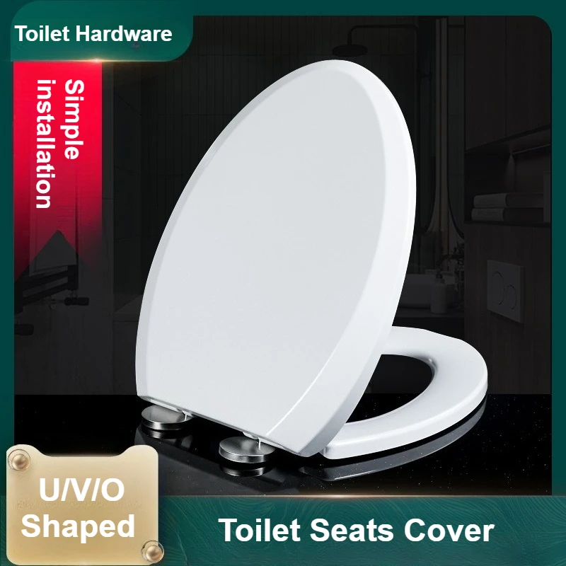 Couvercle de sièges de toilette ménagers, accessoires de toilette, couvercle de toilette à fermeture silencieuse, sièges de toilette, quincaillerie de toilette
