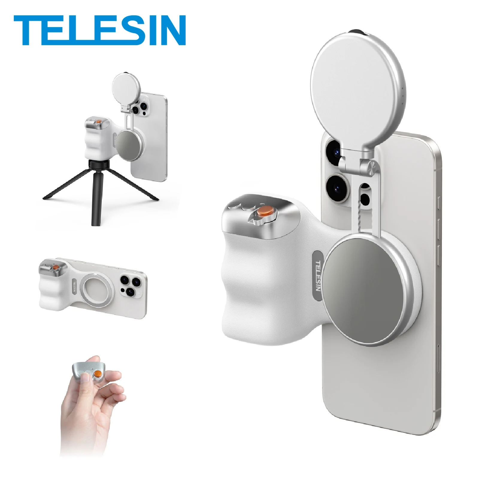 TELESIN téléphone caméra prise de vue poignée magnétique support pour téléphone intelligent aide au tir poignée de télécommande pour téléphone Iphone Android