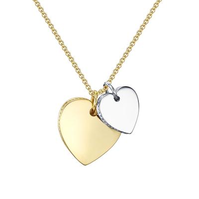 Lulu & Jane - Halskette Herz aus Metall-Legierung in Gelbgold/Silber Ketten 1 ct Damen (39.99 € / 1 ct) Image