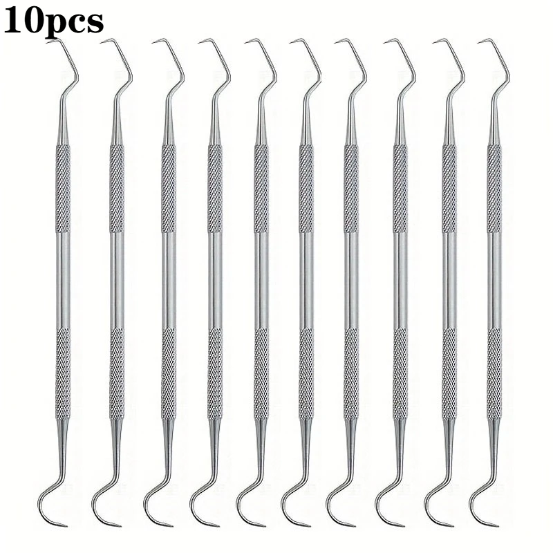 1/3/5/10 stücke Doppel Haken Zahn Dental Explorer Sonde Zahnarzt Werkzeug Edelstahl Dental Werkzeug Zähne sauber Hygiene Explorer Sonde Image