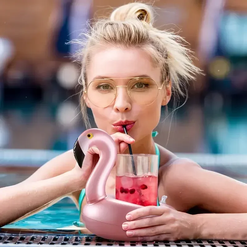 1/2 stücke-Schwimmende Aufblasbare Tasse Halter Schwimmen Pool Trinken Tasse Ständer Halter Float Spielzeug Untersetzer Getränke Flasche Kinder spielzeug Pool Par Image