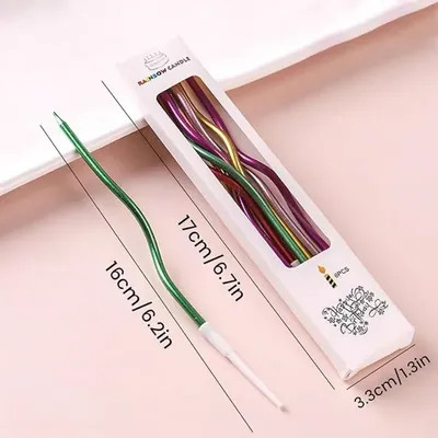 Birthday Cake Candles Smoke-Free Curved Cake Candles Curly Coil Candles Long For Birthday Cake Wedding Party Party Supplies