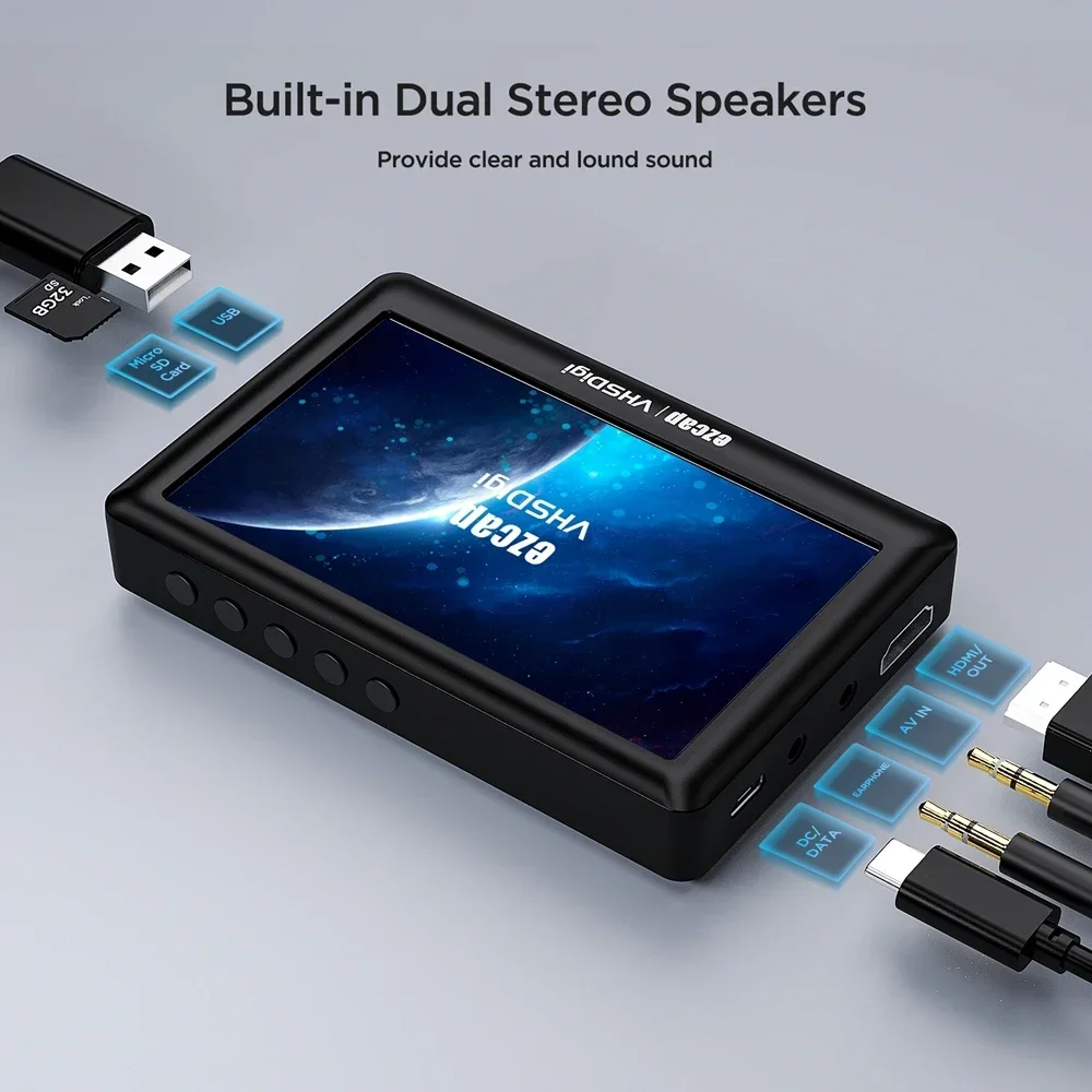 Ezcap180 AV Recorder Digitizer Analog Video zu Digital Video Konverter Aufnahme Box für VHS VCR AV RCA Hi8 Camcorder DVD Player