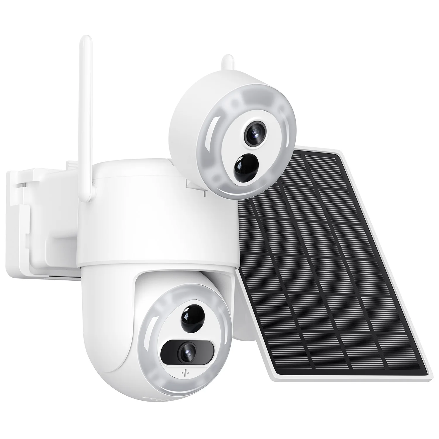 8MP Dual Lens Solar Wireless Kamera Outdoor mit Farbe Nachtsicht PIR Bewegungserkennung WIFI Sicherheit IP Kamera O-KAM App Image